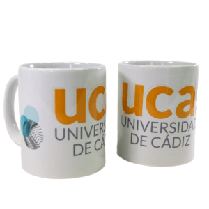 Taza cerámica blanca